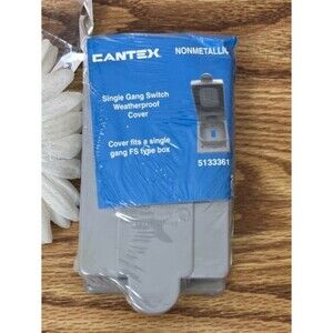 Cantex Single Gang Switch Cover Nonmetallic Weatherproof Gray #5133361